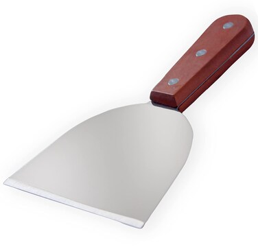 Stainless Steel Slant Grill Griddle Spatula Scraper Diner Flat Straight Blade (M)