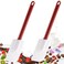 Flexible Rubber Spatulas, Silicone Spatula Set, Soft Rubber Spatula Scraper 9.5 Inches, Commercial Spatula, Silicone Scraper Spatula, Silicone Rubber Spatula Set Resistant to 500&acirc;&bdquo;&permil; (2 Scrapers 9.5")