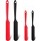 4 Pieces 13 Inch and 9.6 Inch Silicone Jar Spatulas Set Large and Medium Rubber Butter Cake Cream Spatulas Heat Resistant Non-stick Mixing Batter Scraper for Jars, Blender, Cooking Baking (Red, Black)
