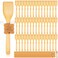Lineshading 50 Sets Bamboo Spatula Bamboo Kitchen Utensils 12 Inch Flat Handle Bamboo Wok Spatula with Thank You Cards for Kitchen Cooking Birthday Wedding Baby Shower Housewarming Party Gift
