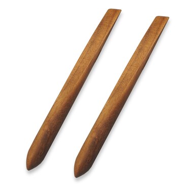 11 Inch Wooden Sourdough Bread Mixing Stir Stick Spurtle, Sourdough whisk Sourdough Bread Making Tools Baking supplies,Acacia Wooden Spatula Paddle Stirring Stick for Kitchen Cooking (2)