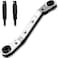Hvac Service Wrench Tools:3/16&acirc;&euro; to 3/8&acirc;&euro; 5/16'' x 1/4''Air Conditioner Valve Ratchet Wrench with 2 Hexagon Bit Adapter Kit for Air Refrigeration Tools and Equipment Repair Tools Clearance