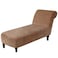 GAMUKAI Velvet Armless Lounge Chaise Slipcover, Stretch Chaise Couch Cover Pet Furniture Cover Machine Washable Sofa Slipcover (Camel)
