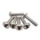 M5-0.8 x 50mm Flanged Washer Button Head Socket Cap Screws, 304 Stainless Steel 18-8, Allen Hex Drive, Full Thread Coarse Thread UNC, 50 PCS