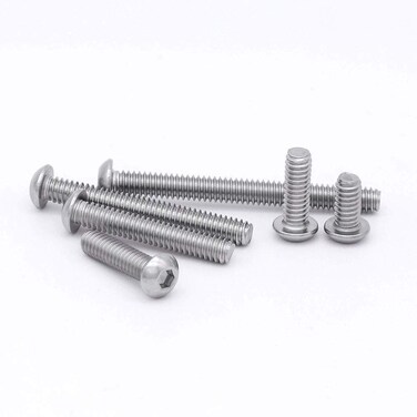 M8-1.25 x 18mm Button Head Socket Cap Screws 304 Stainless Steel 18-8 Hex Socket Cap Screws, Allen Hex Drive, Full Thread, Coarse Thread UNC, 25 PCS