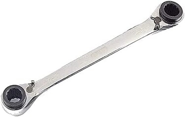 Boxonly 4 in 1 Ratchet Spanner Chrome Vanadium Steel Double Twin Ended Ratchet Wrench 12x13mm-14x15mm Silver For Household Garage Workshop Tools