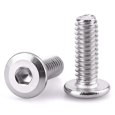 1/4-20 x 3/4" (25 PCS) Hex Socket Head Cap Screws Furniture Screws, 304 Stainless Steel 18-8, Round Head Connector Screws for Furniture,Binding Screws