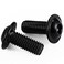 M8-1.25 x 60mm Flanged Button Head Socket Cap Screw Bolts, Allen Socket Drive, Stainless Steel 304, Black Oxide Finish, Quantity 10