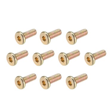 uxcell M6x16mm Furniture Screw Hex Socket Machine Screws Zinc Plated Fasteners Bolts Full Thread Carbon Steel 20Pcs