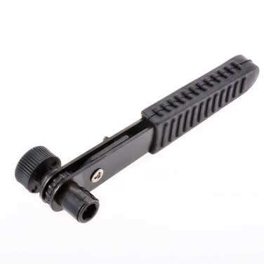 KATUR Right Angle 1/4-Inch Dual-Drive Head Mini Ratchet Wrench Mini 1/4 Inch Ratchet Spanner Wrench Rod Snap On Pole Socket Screwdriver For Garage Hand Tools (Black)