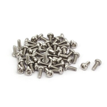 uxcell M2x5mm 304 Stainless Steel Button Head Torx Socket Screws Fastener 50pcs