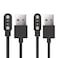 Compatible with Niizero Smartwatch Charger, Lamshaw Magnetic USB Replacement Charging Cable Compatible with Niizero Smartwatch 1.32 Inch/KOSPET Magic 4 Smart Watch (2 Pack-Black+Black)