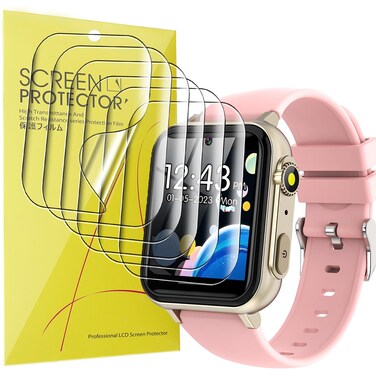 Lamshaw Compatible for Koldda Smart Watch Screen Protector, [6 Pack] Full Coverage TPU Clear Film Compatible for Koldda X50 Kids Smart Watch (6 pack)