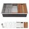 36 Undermount Kitchen Sink - Fulorni 36"x19" Kitchen Sink Ledge Workstation Under Counter 16 Gauge Stainless Steel Single Bowl Sink Basin