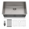 30 Undermount Kitchen Sink - Pehohe 30&quot;x18&quot; Large Deep Handmade Single Bowl 304 Stainless Steel 16 Gauge Round Corner Kitchen Sinks