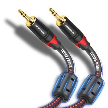 TIMEYES 3.5mm Aux to Aux Wire Cable, 1/8 Inch Audio Cable 0.5M, 1.6 Foot 3.5mm Male to Male Stereo Jack Speaker Cable Compatible with Headphones, Smartphones, Car Stereos, Speakers