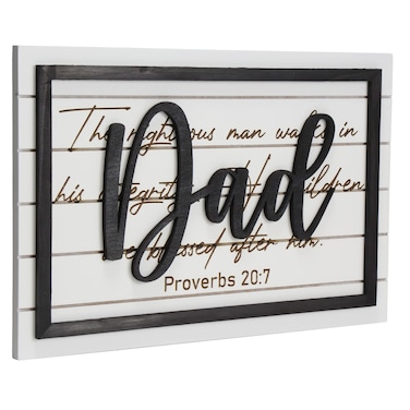 Christian Gift for Dad Birthday from Son Daughter, Religious Christmas Gifts for Dad, Faith Based Gifts Gifts for Dad, Catholic Gift for Dad for Father's Day, Bible Verse Proverbs 31:25 Scripture