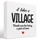 z-crange It Takes A Village Thank You for Being A Part of Ours Wood Block Sign Desk Decor,Rustic Meaningful Wooden Box Plaque Sign Desk Decor for Home Office Shelf Table Decorations