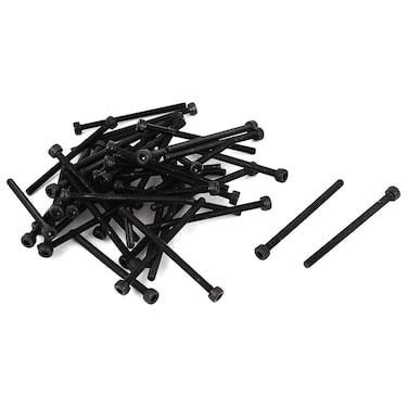 uxcell M3 x 45mm Hex Bolt Socket Head Cap Machine Screws Fasteners Black 50Pcs