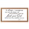 Inspirational Quote Be Strong and Courageous Wall Decor(16"x32"), Rustic Framed Solid Wooden Bible Verse Wall Art, Lord Your God Sign Plaque Artwork for Family/Friend/Women/Mother Gift