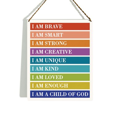 KongMoTree Bible Verse Wall Decor Wooden Hanging Sign, Christian Wall Decor, God Is Within Her She Will Not Fall Psalm 46:5, Scripture Wall Art Decor for Farmhouse Home Office, 8 x 10 Inches