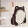 De-Mediocre Unimpressed Frog Shower Curtain Ink Cute Funny Asian Style Traditional Japanese Art Bath Curtain Anime Waterproof and Fabric Curtain Cool for Bathroom 72x72inch