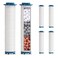 Turbo Shower Head Filter with Minerals, Hydro Shower Head High Pressure Handheld Vortex Turbo Fan Showerhead Filter for Hard Water, Reduces Dry Itchy Skin, 3.7in Set of 6 Replacement PP-Cotton Filter