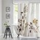 BESTRIPES Floral Fabric Shower Curtain, Beige Brown Grey Plant Shower Curtains for Bathroom, Waterproof Bathroom Curtains, 72" W x 72" H