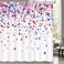 ICTEISOM American Patriotic Shower Curtain 4th of July Independence Day Shower Curtain with Hooks Set Blue Red Stars Shower Curtains for Bathroom Waterproof Fabric 72 x 72 Inches