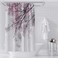 OERJU Cherry Blossoms Shower Curtain Pink Flower Japanese National Flower Bath Curtain Waterproof Polyester Fabric Bathroom Decor Set with Hooks 60x72inch
