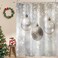 BIVINAR Christmas Shower Curtain, White Gold Glitter Xmas Balls Christmas Theme Shower Curtain, Waterproof Fabric Bathroom Shower Curtain, 72x72 Inch