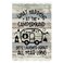 Drgilau Funny RV Shower Curtain, Retro Rustic Wood Neutral Color Fun Camping Themed Motor RV Bathroom Stall Shower Curtains, Small Short Waterproof Fabric Bathtub Curtain with Hooks, 47x64