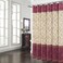 BESTRIPES Fabric Shower Curtain, Burgundy and Gold Yellow Boho Paisley Damask Print Shower Curtains for Bathroom, Waterproof Bathroom Curtains, 72" W x 72" H