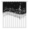 UOZXOML Black and White Music Shower Curtain Musical Notes Piano Key Musical Instruments Modern Romantic Art Elegant Fabric Bathroom Decor Curtains with Hooks,70 x 70