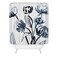 Society6 Shower Curtain - Bathroom Decor by Alison Janssen - Extra Long Fabric Shower Curtains for Bathroom, 72" x 69", Peonies Blue