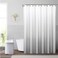 WEST LAKE Waffle Weave Grey Shower Curtain Ombre Water Resistant Hotel Spa Bathroom Decorative Shower Curtain with Grommet No Hook Machine Washable,Gradient White to Grey 70" Wx72 L