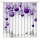 WUASDCS Merry Christmas Shower Curtain Purple Xmas Ball Pine Tree Winter Forest Elk Happy New Year Holiday Bathroom Decor Fabric Curtains with Hook 70Wx70H Inches