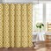 Biscaynebay Textured Fabric Shower Curtain 72" X 72", Gold Morocco Pearl Printed Modern Hotel Luxury Quality Cloth Bath Curtain Machine Washable