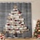 BROSHAN Rustic Christmas Shower Curtains for Bathroom, Christmas Long Shower Curtain 72 x 84 Winter Holiday Bathroom Decor, Funny Xmas Tree Fabric Shower Curtain Set with Hooks