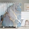 RosieLily Marble Shower Curtain, Abstract Shower Curtains, Blue Ombre Shower Curtains Set with 12 Hooks, Decor Waterproof Bathroom Curtain, 72&acirc;&euro;x72&acirc;&euro;