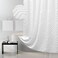 Siiluminisoy Boho Shower Curtain White Tassel Woven Fabric Shower Curtain Modern Farmhouse Textured Tufted Chevron Striped Minimalist Bathroom Hotel 72 x 72 White