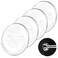 Shower Curtain Rod Holder 4 Pack, Adhesive Shower Rod Tension Retainer for Wall, Heat Resistant, Waterproof, No Drilling, Easy to Install, Transparent(Shower Curtain Rod Not Included)