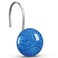 CHICTIE Blue Shower Curtain Hooks Rings,Set of 12 Decorative Marble Crack Shower Curtain Hooks,Stone Rustproof Shower Rings for Bathroom Curtains Rods