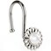 iToplin Nickel Shower Curtain Hooks Rings, Decorative Shower Curtain Hangers, Heavy Duty Metal Shower Rings, Sunflower Shower Hooks for Shower Curtain Rod and Liner, Bathroom Curtain Hooks, Set of 12