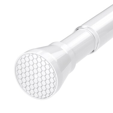 Tension Rod for Windows 28 to 48 Inch,Spring Curtain Rods No Drilling 7/8" Diameter White Tension Rods Adjustable Curtain Rods Expandable Pressure Spring Tension Rods for Closet, Doorway