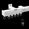 MaKefeile Ceiling Curtain Track Ceiling and Wall Mounted Heavy-Duty Curtains Rails Room Divider Curtains Shower RV Tracks Ceiling Sliding Curtain Rods With Clips,White 18ft.