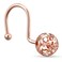CHICTIE Rose Gold Shower Curtain Hooks Rings,Set of 12 Decorative Shower Curtain Hooks,Metal Rustproof Shower Rings for Bathroom