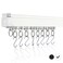 Jos-Haz Ceiling Curtain Track Set - 3ft-9.8ft / 3 Meter - Ceiling Track for Curtains-Room Divider - Curtain Track Ceiling Mount For Living Room Bedroom Drop Ceiling Shower-Ceiling Track System