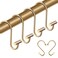 12 PCS Metal Decorative Shower Curtain Hooks Hangers for Shower Curtain Rod, Rust Proof Shower Curtain Rings for Bathroom Shower Rods Curtains (Gold)