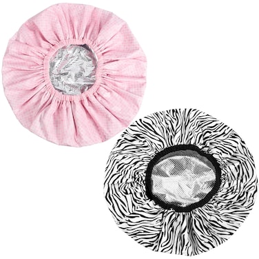 2 Pcs Double Layer Deep Conditioning Cap, Large Heat Cap Shower Cap Steam Cap Processing Caps for Long Thick Hair